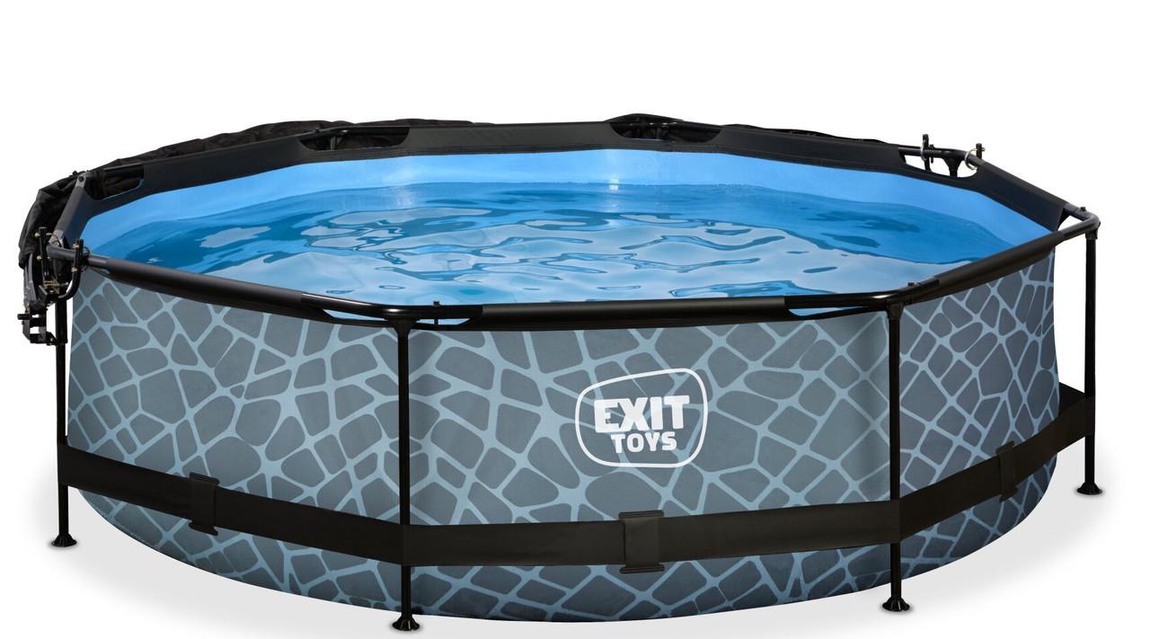 Бассейн каркасный с наземным куполом Exit Toys 360х76 см Камень (2448817177) - фото 8 Бассейн каркасный с наземным куполом Exit Toys 360х76 см Камень (2448817177) - фото 8