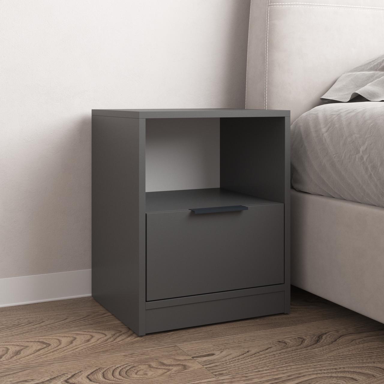 Тумба прикроватная Вайс M-31 40х35х50 см Антрацит (30654506) - фото 1 Тумба прикроватная Вайс M-31 40х35х50 см Антрацит (30654506) - фото 1