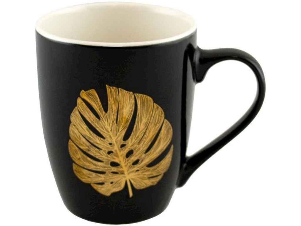 Чашка Keramia Golden leaf 360 мл (21-279-066) - фото 1 Чашка Keramia Golden leaf 360 мл (21-279-066) - фото 1