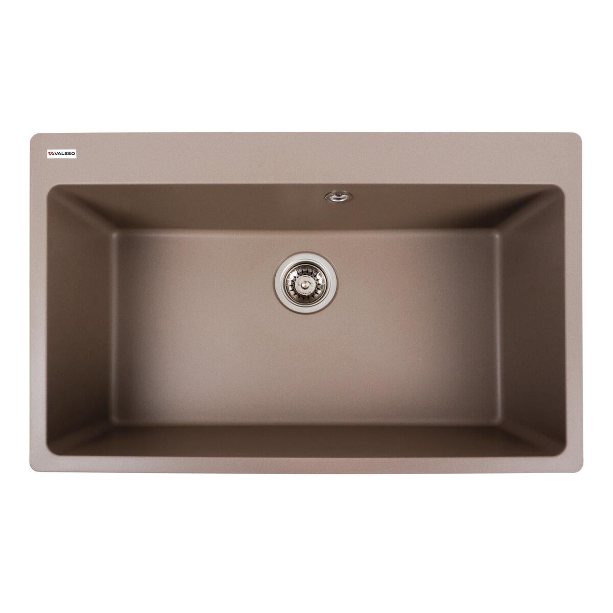 Мойка для кухни гранитная врезная Valeso Bogema прямоугольная 780x500 мм Дюна матовая (SP000047483)