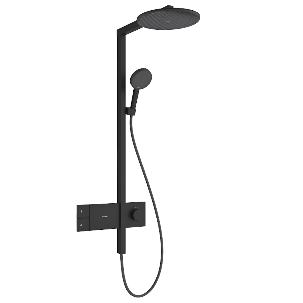 Душевая система Hansgrohe Raindance Alive S 300 1jet ShowerSelect Comfort с термостатом металл Черный матовый (24582670)