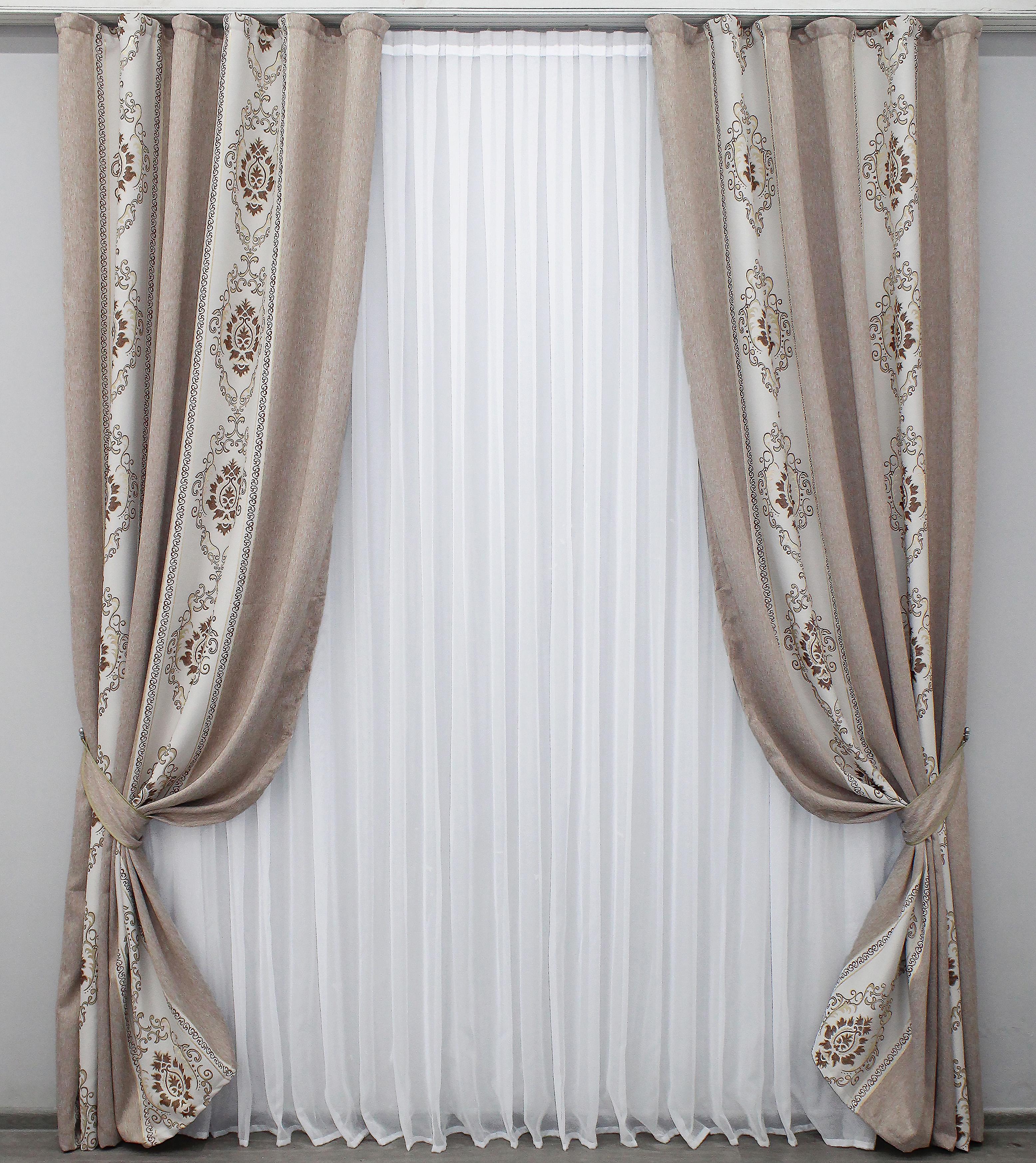 Комплект штор VR-Textil Софт № 1255ш 150х270 см 2 шт. Светлое какао (33-0109)