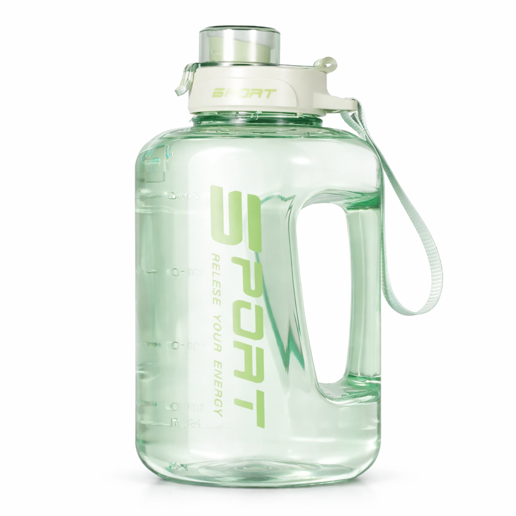 Пляшка SPORT для води із трубочкою із безпечного пластику 1700 мл Зелений (2865674281)