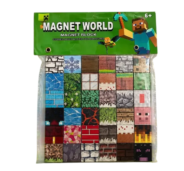 Конструктор магнитный детский Fun Game Minecraft L001-15C 36 кубиков (2844483602)