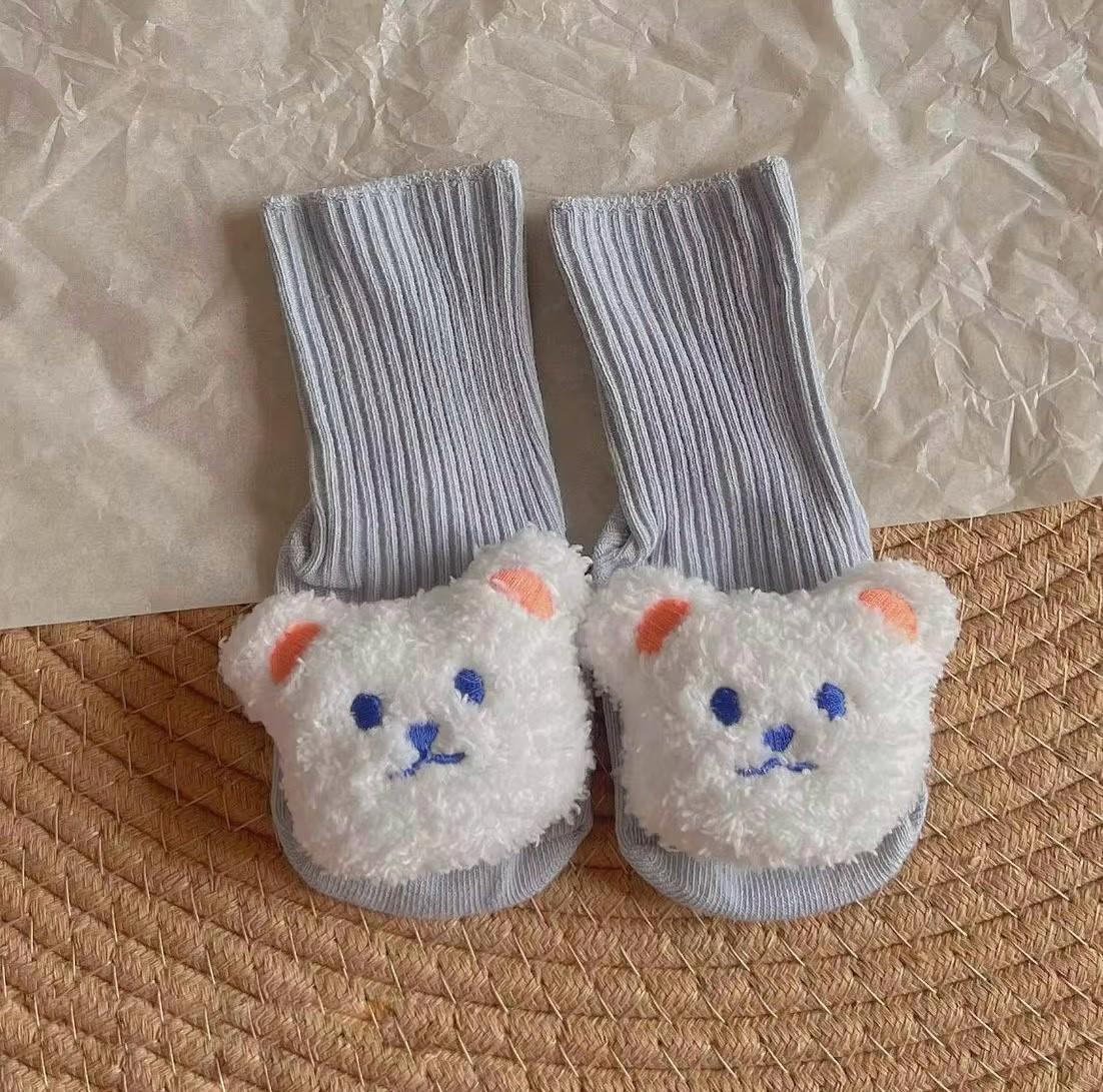 Носочки нарядні #38 Ведмедик Тедді 0-12 міс. Білий/Сірий (144029)