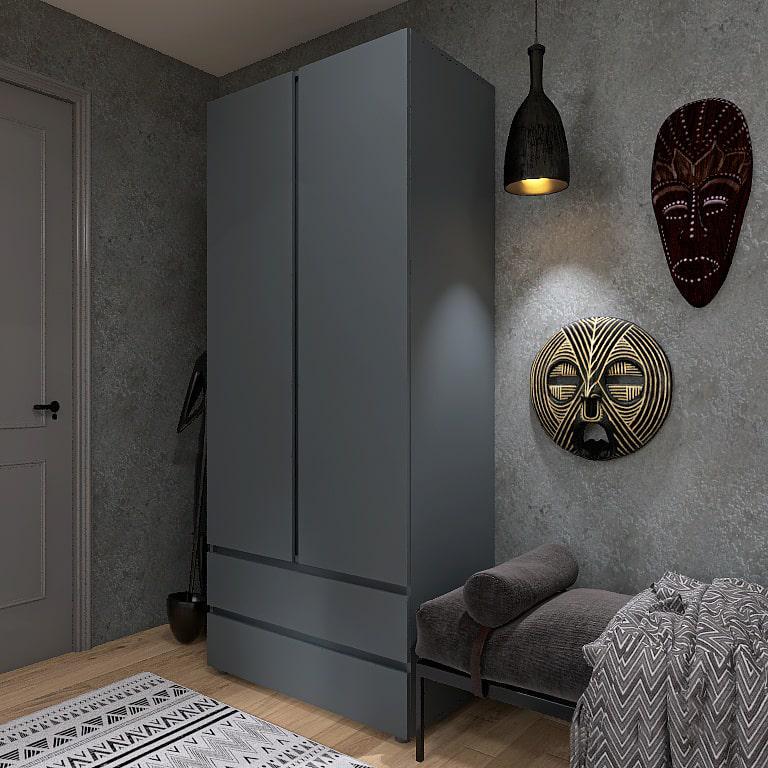 Шафа розпашна Еверест Лайт ШЛ-2 Графітовий Шафа розпашна Еверест Лайт ШЛ-2 Графітовий