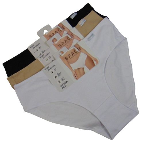 Набор трусов женских слипы Spach 5950 хлопковых 3 шт. L Разноцветный (2081844830)