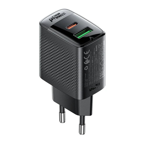 Зарядное устройство для Acefast A98 PD30W GaN USB-C+USB-A Black (20617) Зарядное устройство для Acefast A98 PD30W GaN USB-C+USB-A Black (20617)