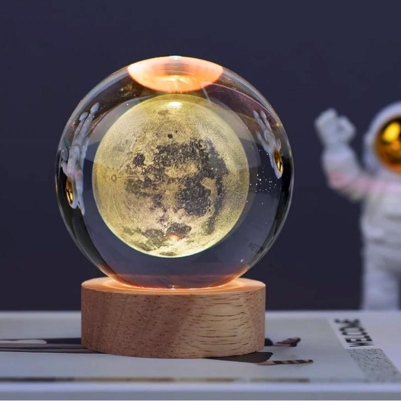 Нічник Lem Berger LED Кришталева куля Місяць 8 см USB (3309886) Нічник Lem Berger LED Кришталева куля Місяць 8 см USB (3309886)