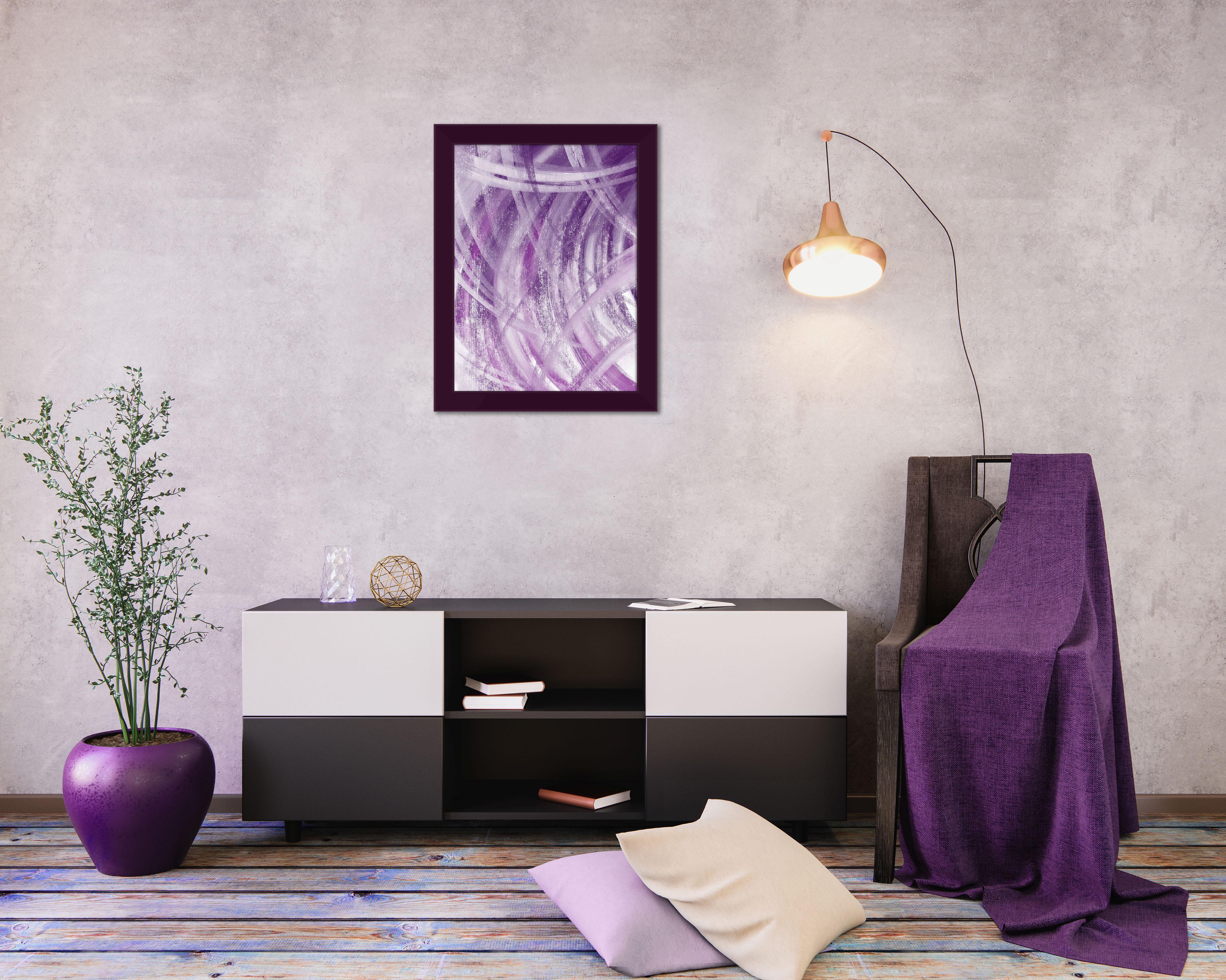 Фоторамка деревянная EmojiFrame 30х40 см AH3322-02 пластиковое стекло 0,8 мм Фиолетовый - фото 5