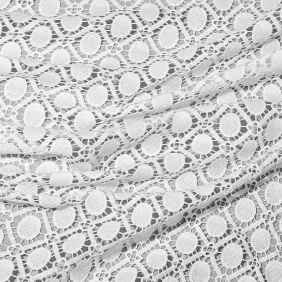 Ткань гипюр IDEIA Надежда Шарики 1,15 м Белый (2200004219066)