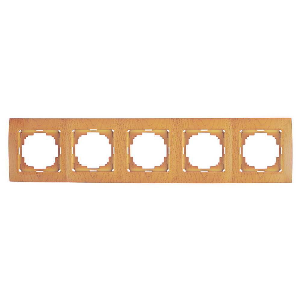 Рамка пятиместная горизонтальная Nilson Touran Дуб (00000012255)