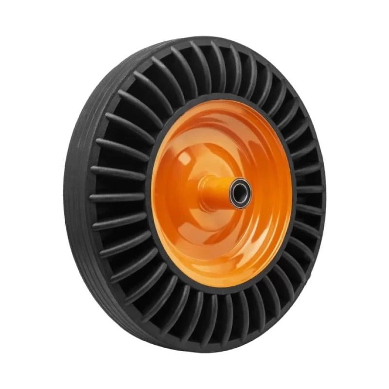 Колесо цельнорезиновое BLUETOOLS 4х8 без оси 20 мм Оранжевый (550408)