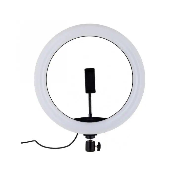 Лампа кольцевая LED 20 Вт 110 V/USB 2700 К-5500 К с держателем для телефона и регулировкой яркости света d 30 см