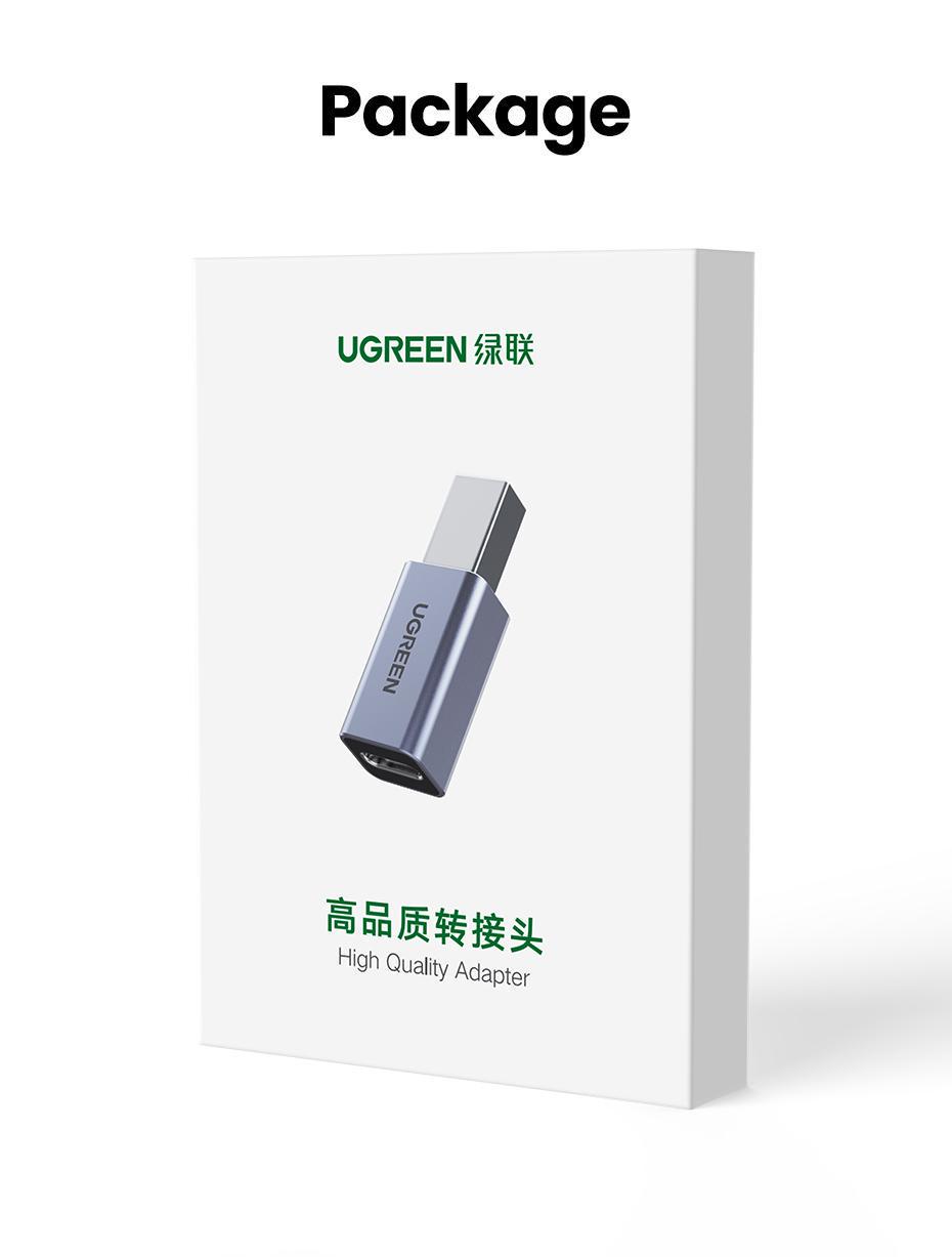 Кабель для принтера UGREEN USB Type-B 2.0-Type-C 480 Мбит/с USB-B на USB-C Серый (20120) - фото 9