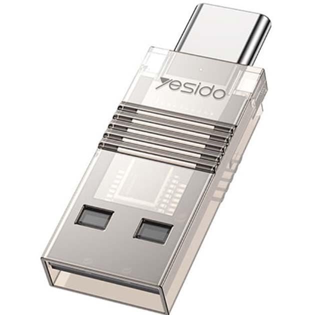 Переходник OTG Yesido GS21 USB для Type-C/TF card (21586425)