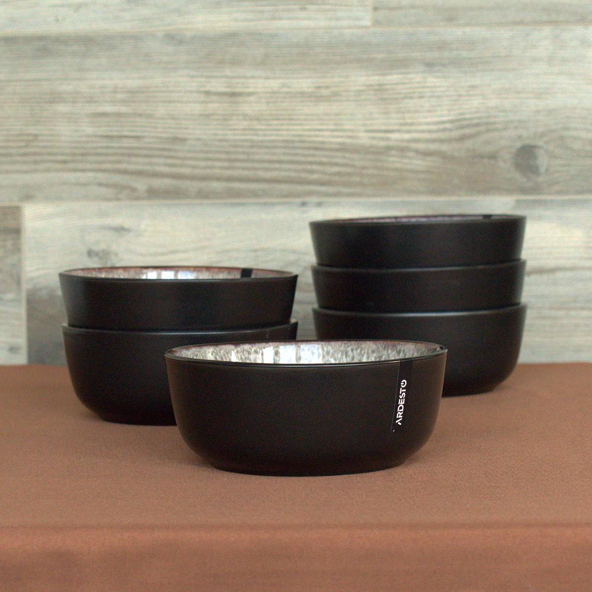 Набор тарелок Ardesto Bolzano 30 пр. Черно-коричневый - фото 10 Набор тарелок Ardesto Bolzano 30 пр. Черно-коричневый - фото 10