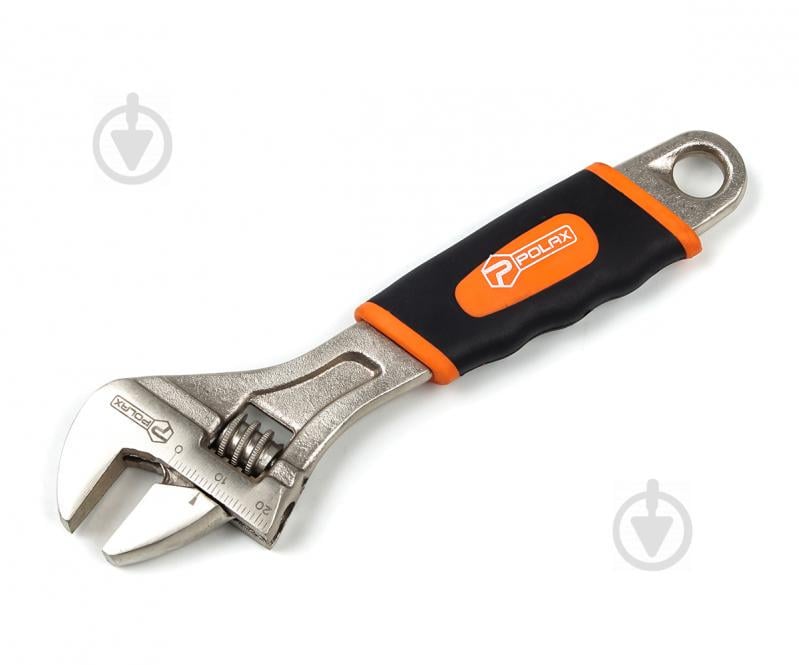 Ключ розвідний з гумовою рукояттю Polax 150 мм (25-017) Ключ розвідний з гумовою рукояттю Polax 150 мм (25-017)