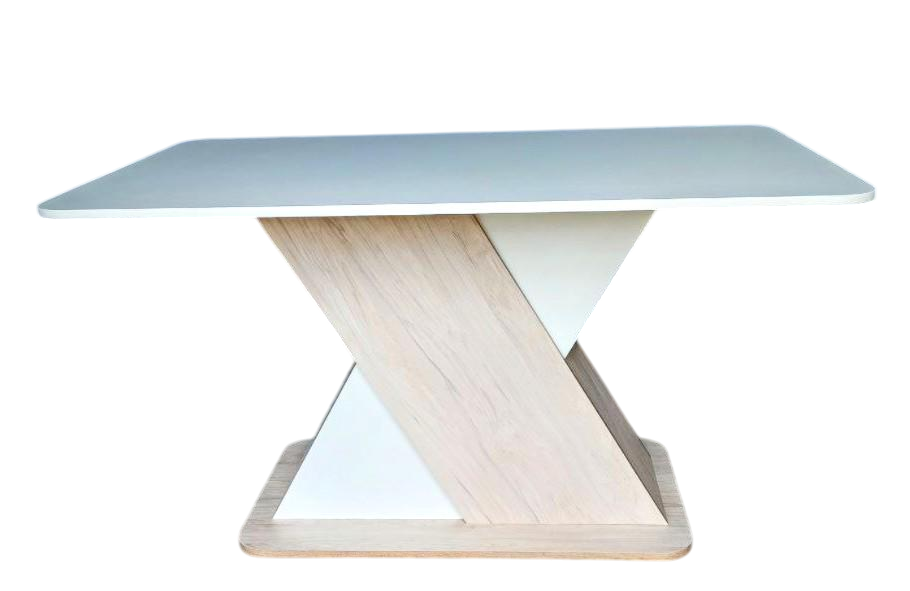 Стол Борден 140х80 см Белый/Орех Рокфор светлый