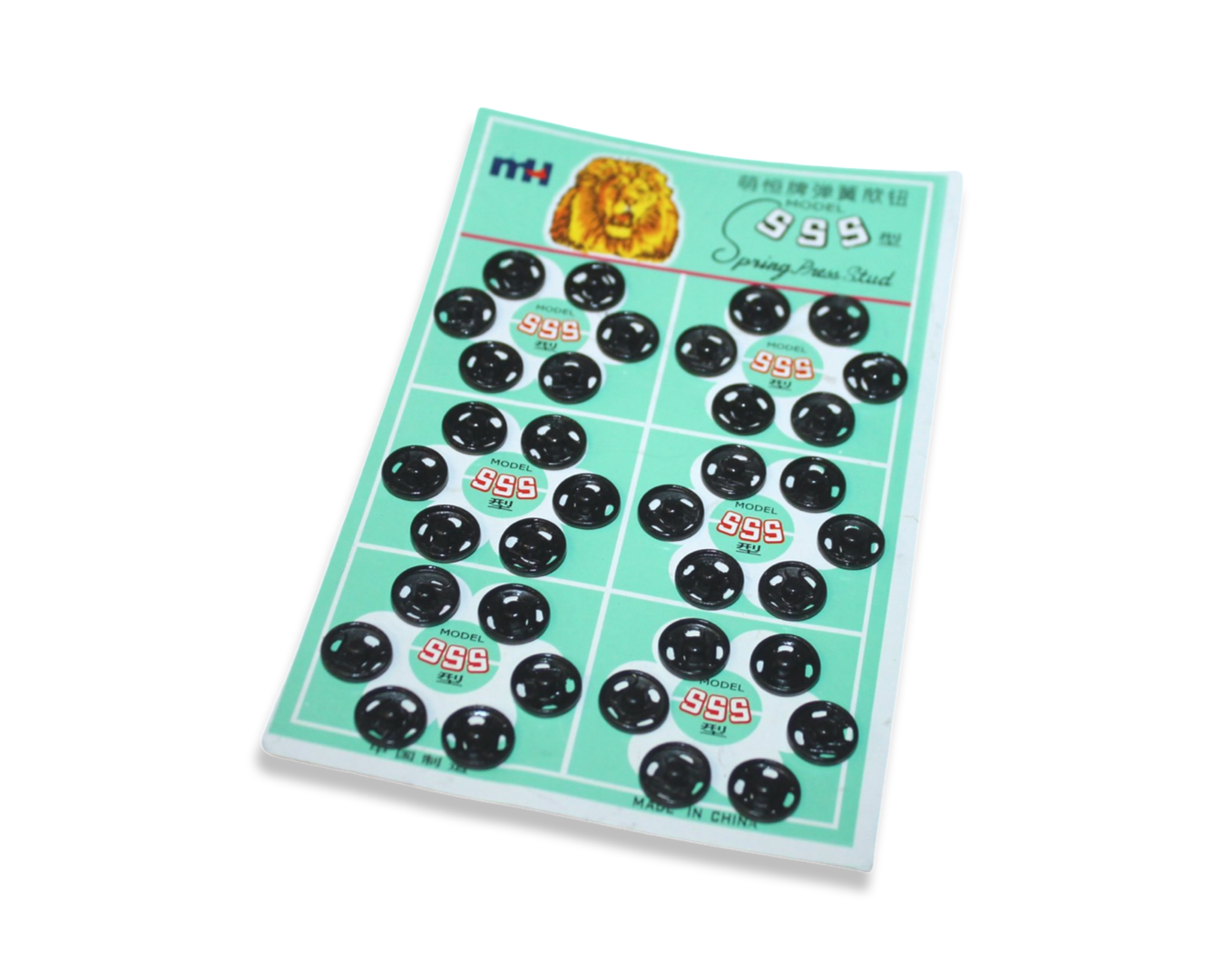 Кнопки пришивні металеві №2 36 шт. 11 мм Чорний