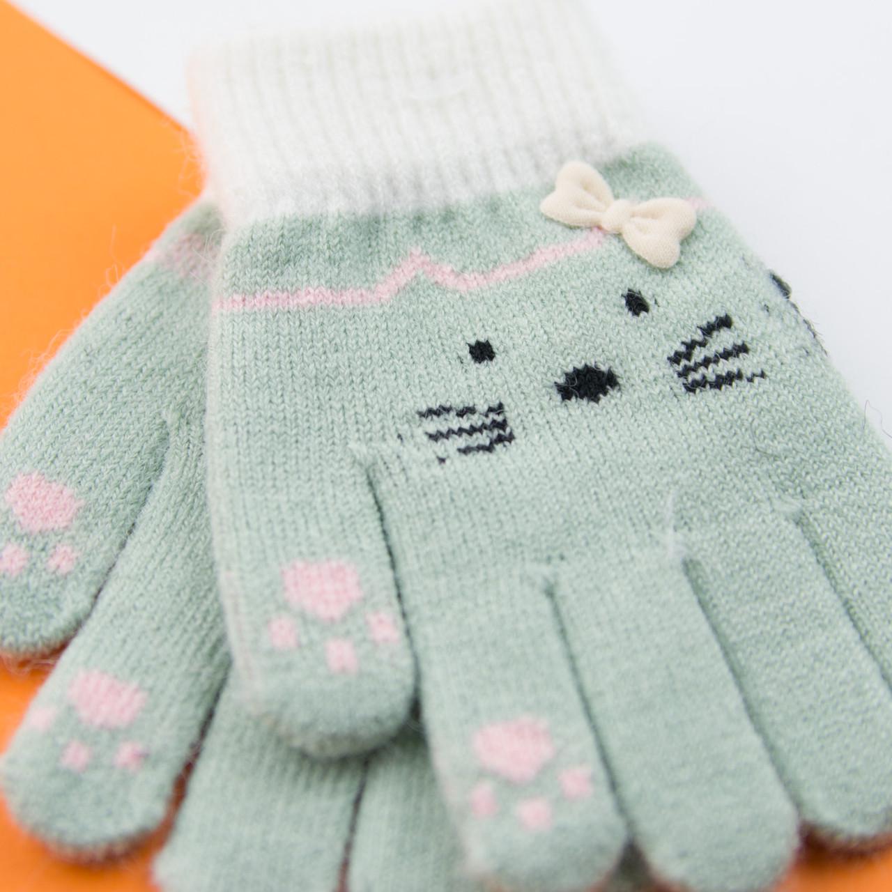 Перчатки для малышей на 1-2 года 22-7-36 Серо-зеленый (DR009998)