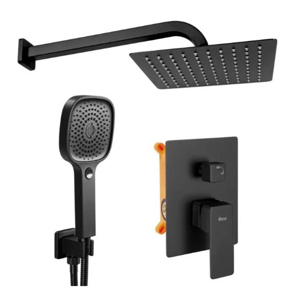 Душевой комплект скрытого монтажа Rea Orix Черный (REA-P8465)