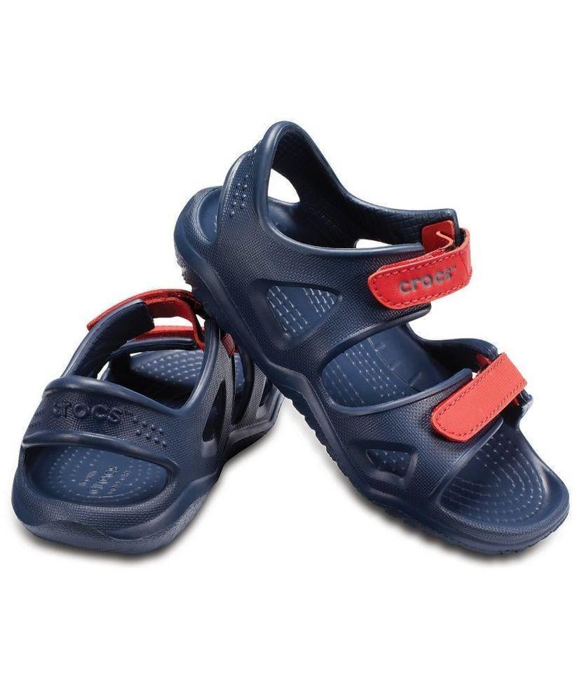 Сандалі для хлопчика Crocs Swiftwater River Sandal kids р. 27/28 Navy/Flame (11695)