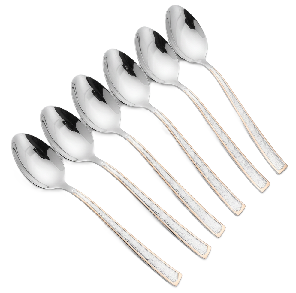 Ложки чайные Stenson Grotta из нержавеющей стали 6 шт. (30392)