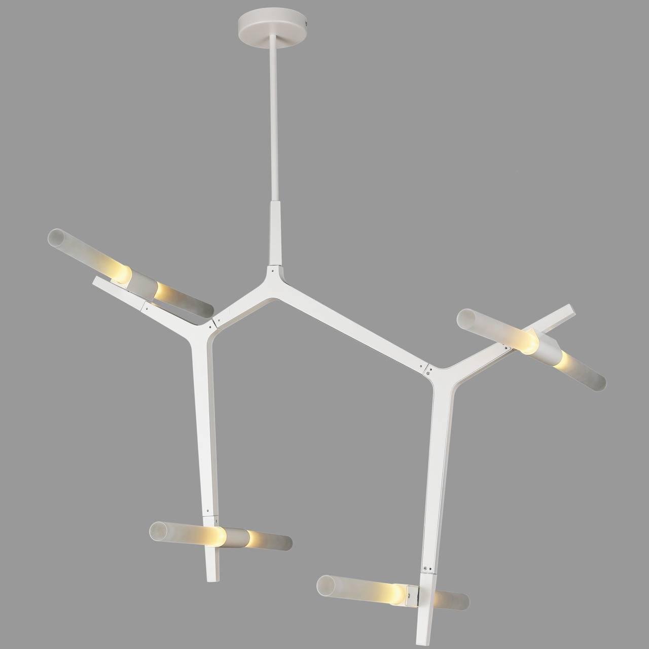 Люстра современная на 8 ламп Bulb Белый (56-LPR189-8 WH)