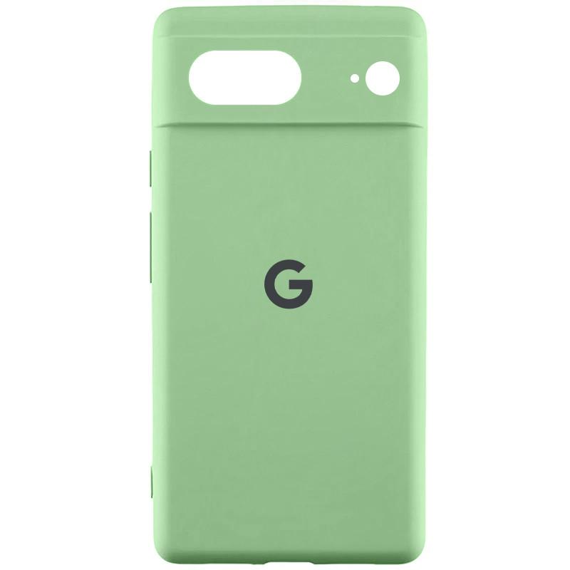 Противоударный чехол Silicone Cover Lakshmi Full Camera (AAA) with Logo для Google Pixel 8 Мятный / Mint