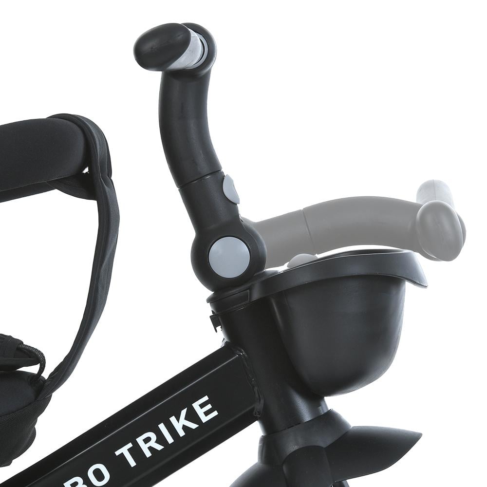 Велосипед триколісний Turbo Trike MT 1001-1 з батьківською ручкою і поворотним сидінням Чорний - фото 14