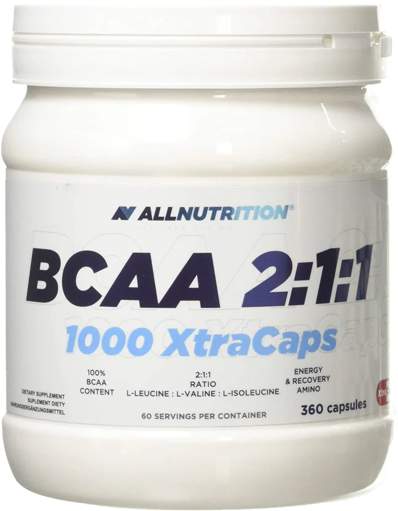 Аминокислота BCAA для спорта All Nutrition BCAA 2:1:1 1000 Xtra Caps 360 Caps