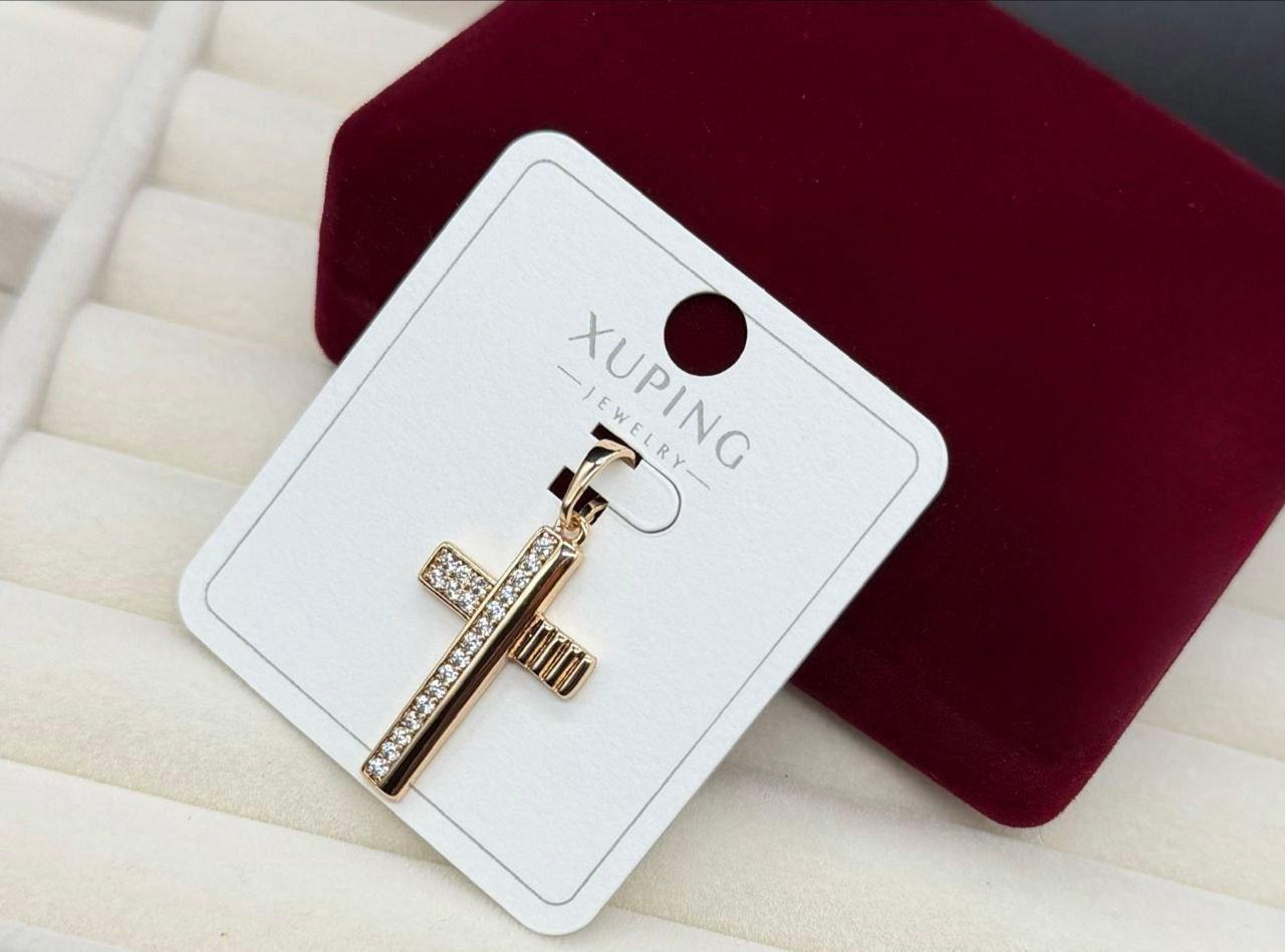 Кулон женский крестик Xuping из медицинского золота Золотой (2912862908)