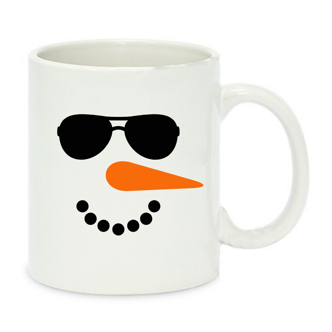 Чашка с принтом Снеговик 330 мл Белый (001246)