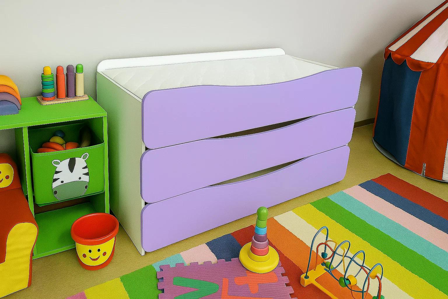 Ліжко 3-х ярусне DS-21 для дошкільних навчальних закладів Лаванда - фото 2 Ліжко 3-х ярусне DS-21 для дошкільних навчальних закладів Лаванда - фото 2