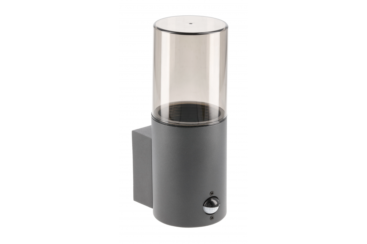 Светильник фасадный с датчиком движения GTV MEDIO-AU PIR 15W IP54 Графит (00000022608)