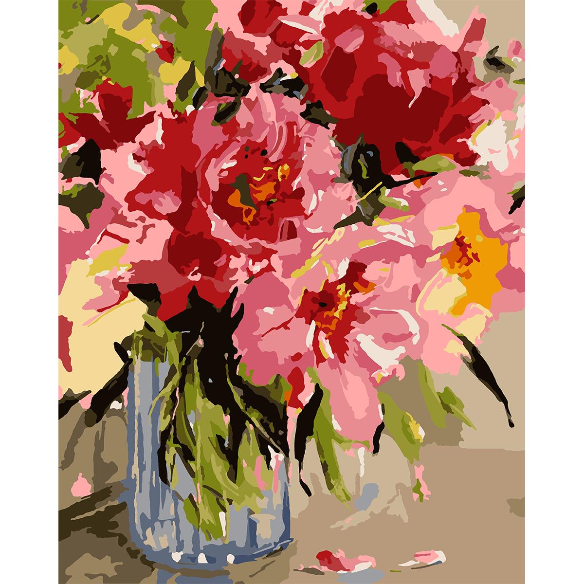 Картина по номерам SANTI Букет пионов 40х50 см (954383)