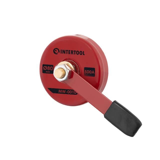 Контакт магнітний Intertool MW-0010 з рукояткою Ø80 мм 500 А