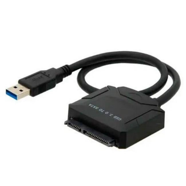 Перехідник на жорсткий диск USB 3,0-SATA 2,5/3,5 HDD SSD до 5 Гбіт/с з блоком живлення (020053) - фото 2