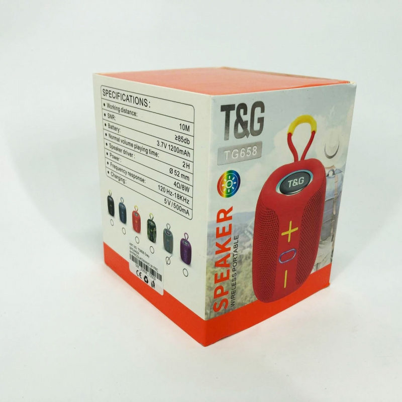 Колонка портативна TG 658 з RGB підсвічуванням Gray (tf4901) - фото 16