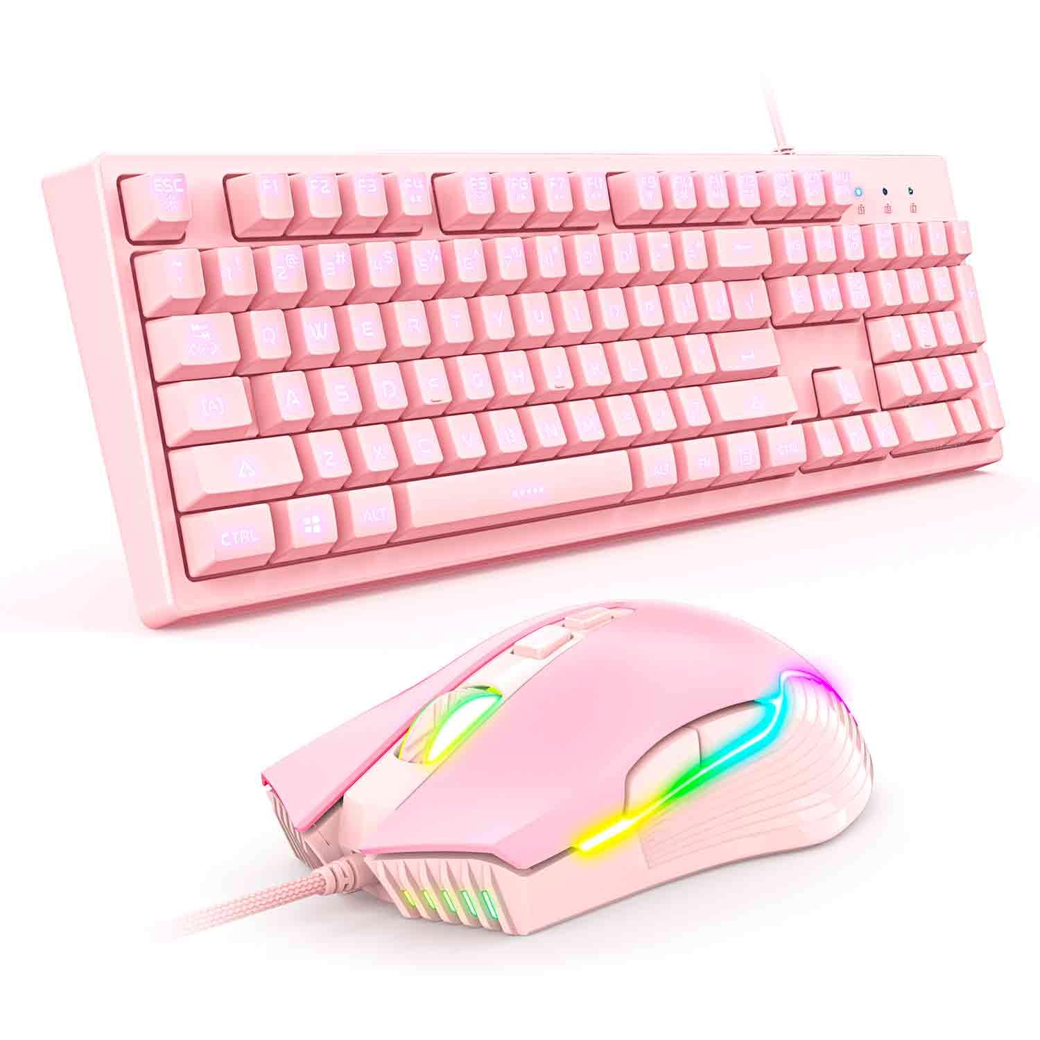 Клавиатура с мышкой Onikuma G25/CW905 RGB Pink (5bcdad19)