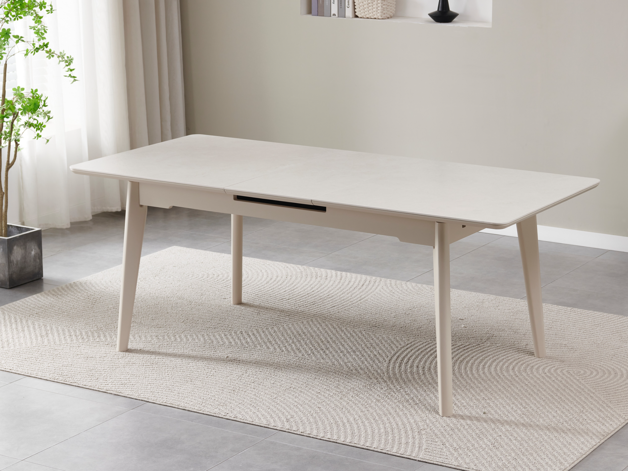 Стол обеденный раздвижной Vetro Mebel 1600- 2000x900x760 мм Крем саббия/Капучино (TМ-125) - фото 5 Стол обеденный раздвижной Vetro Mebel 1600- 2000x900x760 мм Крем саббия/Капучино (TМ-125) - фото 5