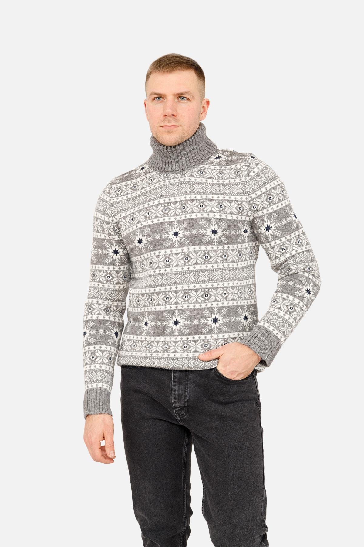 Светр чоловічий ЦБ-00263896 р. 46 Сірий (SKT001029860)