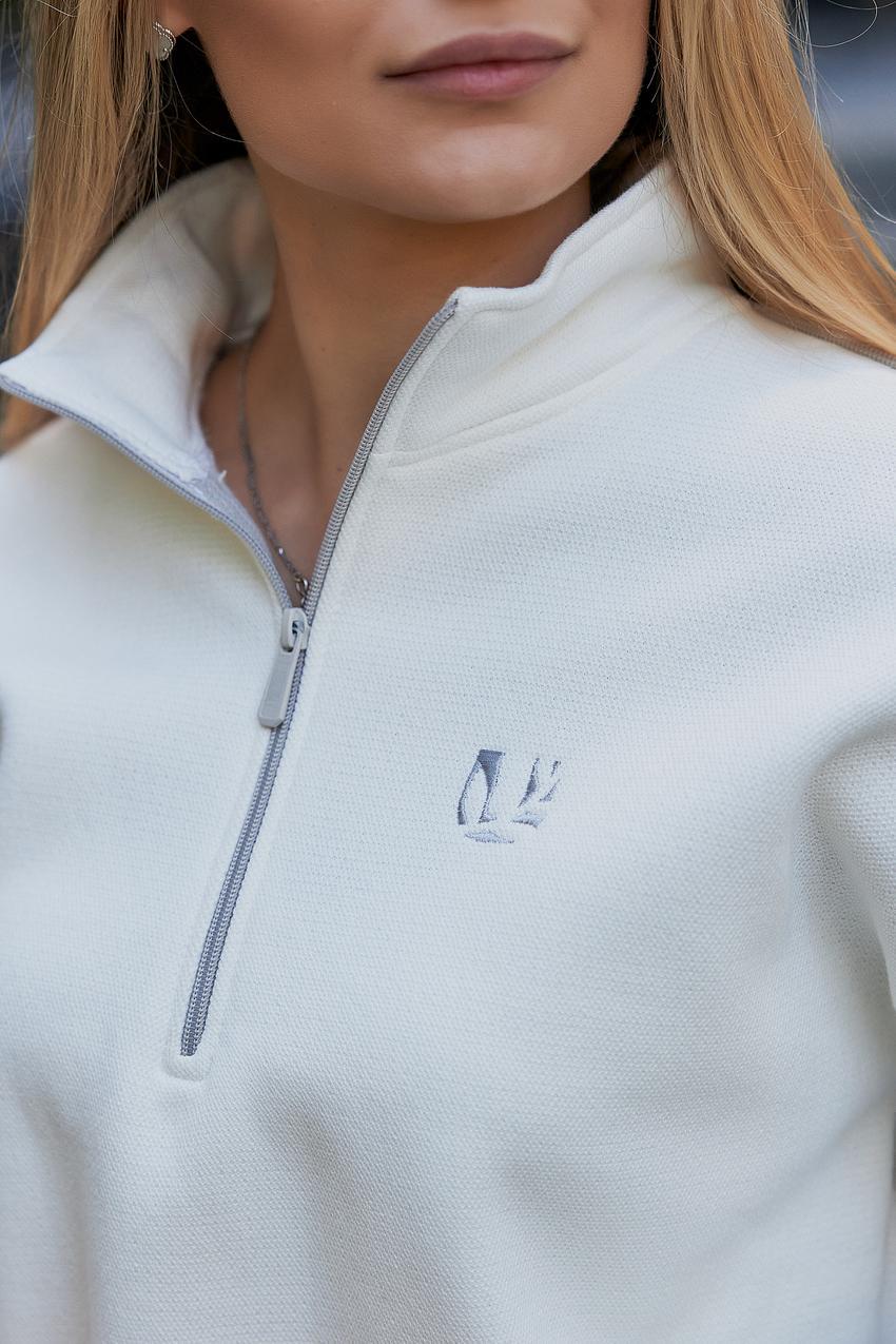 Костюм женский Лакоста М196.4 с начесом XL Кремовый/Светло-серый (982-1-63) - фото 5 Костюм женский Лакоста М196.4 с начесом XL Кремовый/Светло-серый (982-1-63) - фото 5