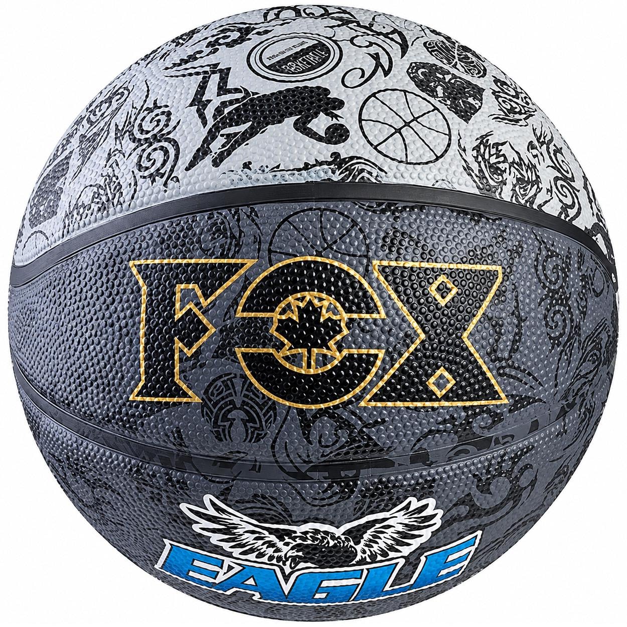 Мяч баскетбольный Newt Fox Ball №7 стандартный 620 г Черно-серый (38444908) Мяч баскетбольный Newt Fox Ball №7 стандартный 620 г Черно-серый (38444908)