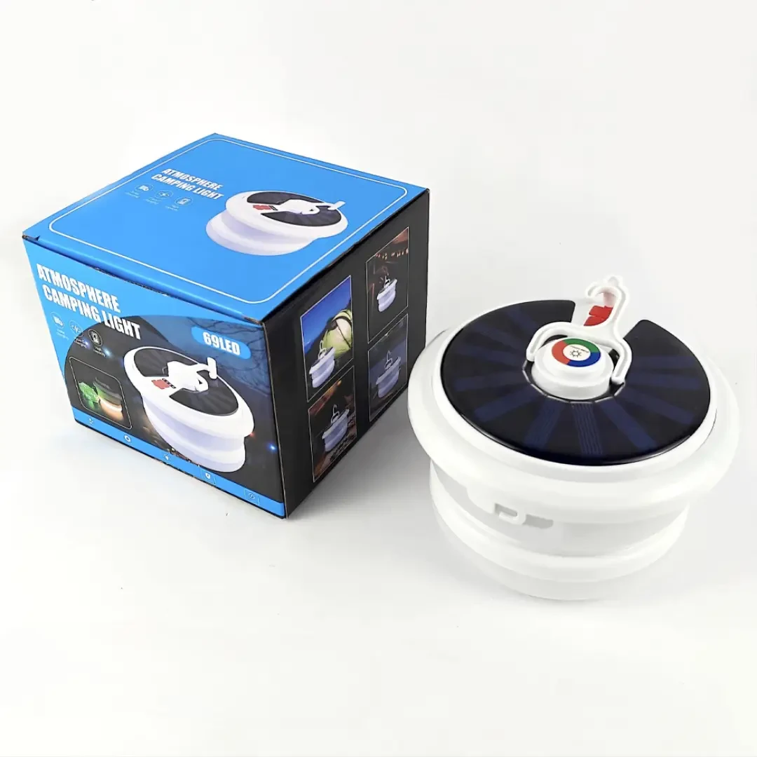 Фонарь для кемпинга YX669 подвесной с LED лентой 10 м RGB и солнечной панелью (10150)