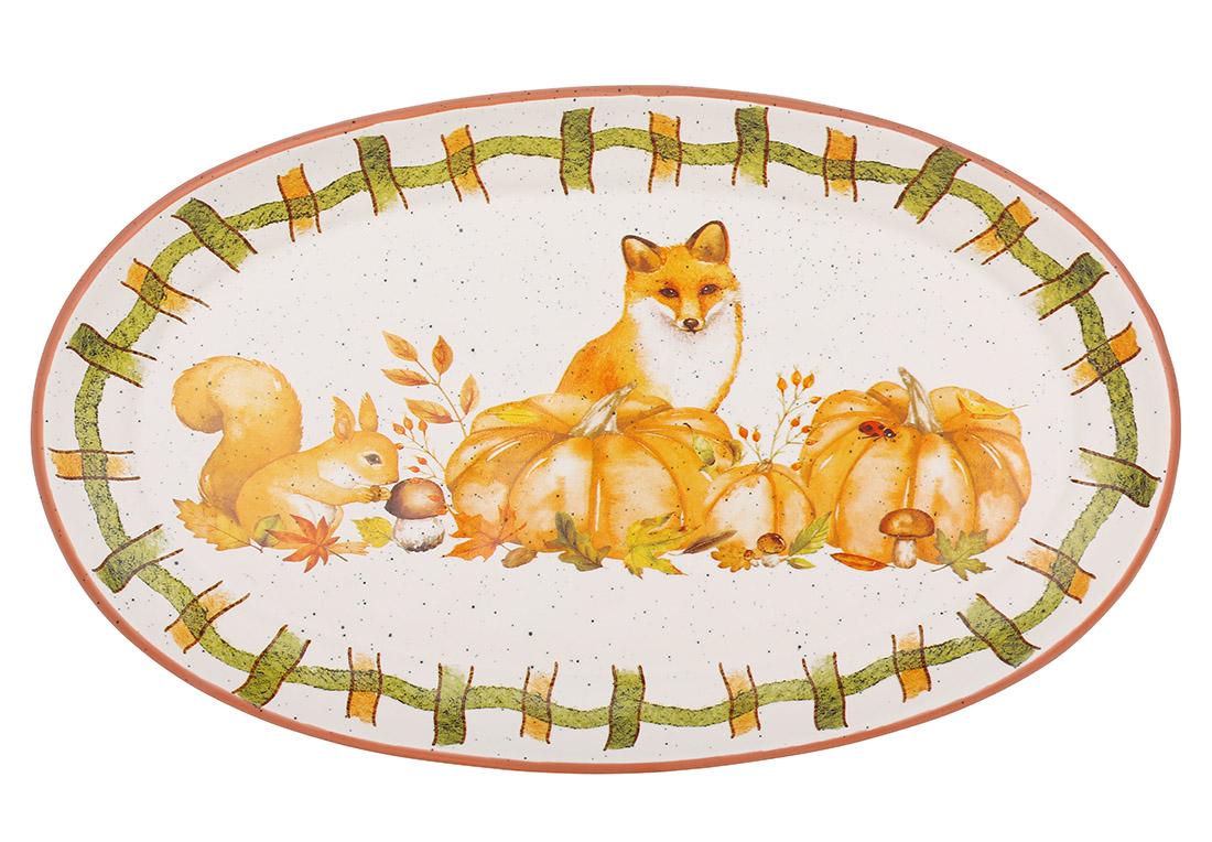 Набір блюд керамічних Лисиця на галявині 32x19x2,8 см 2 шт. (733-758)