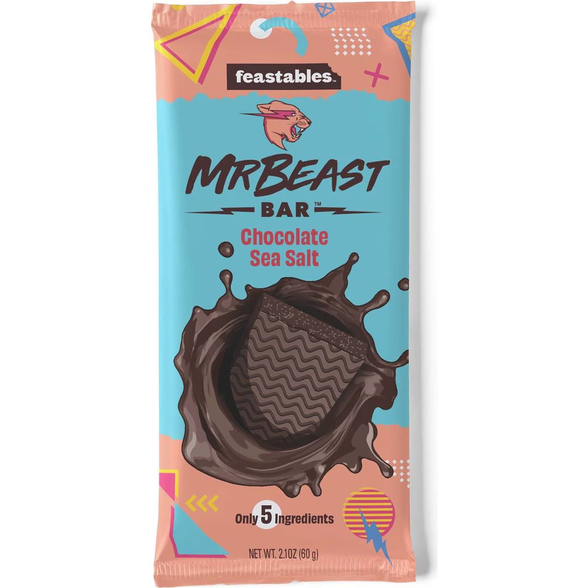 Шоколад Feastables MrBeast chocolate sea salt 60 г (dfvdsf)