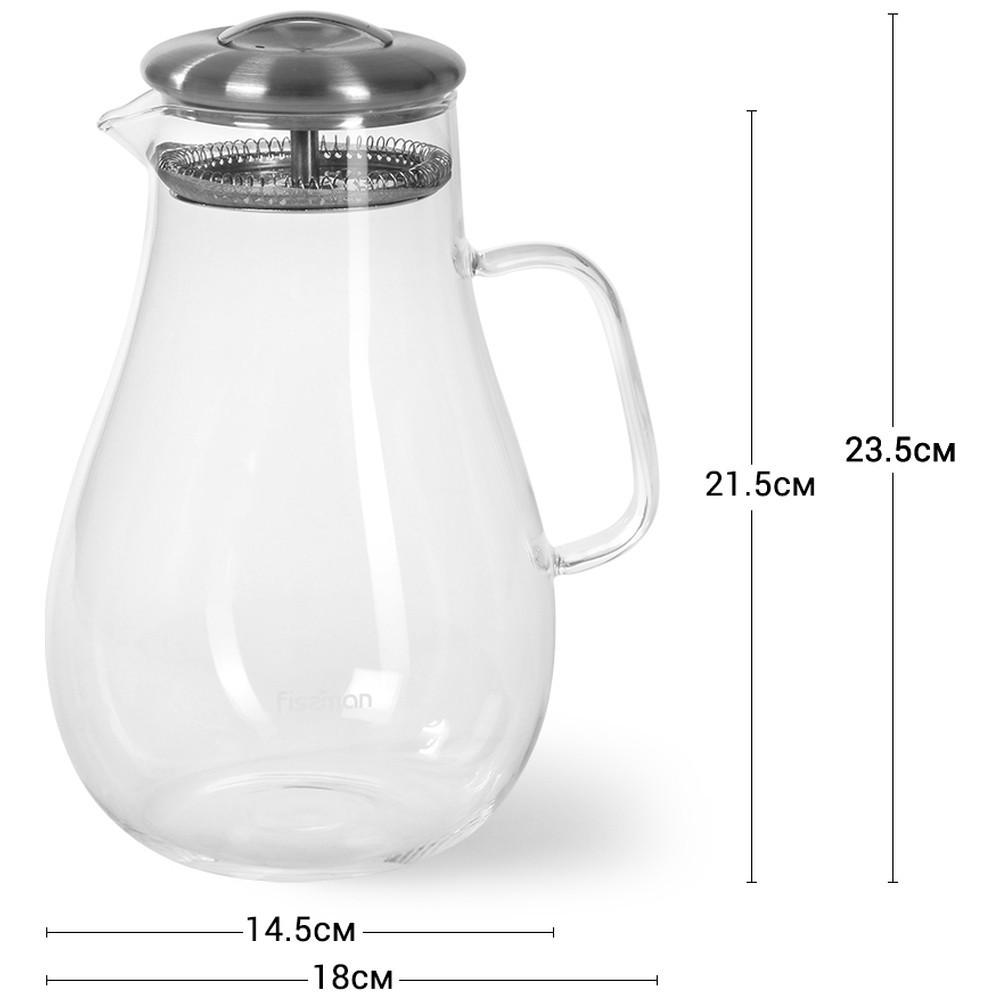 Кувшин Fissman 1,6 л Прозрачный (6439) - фото 6