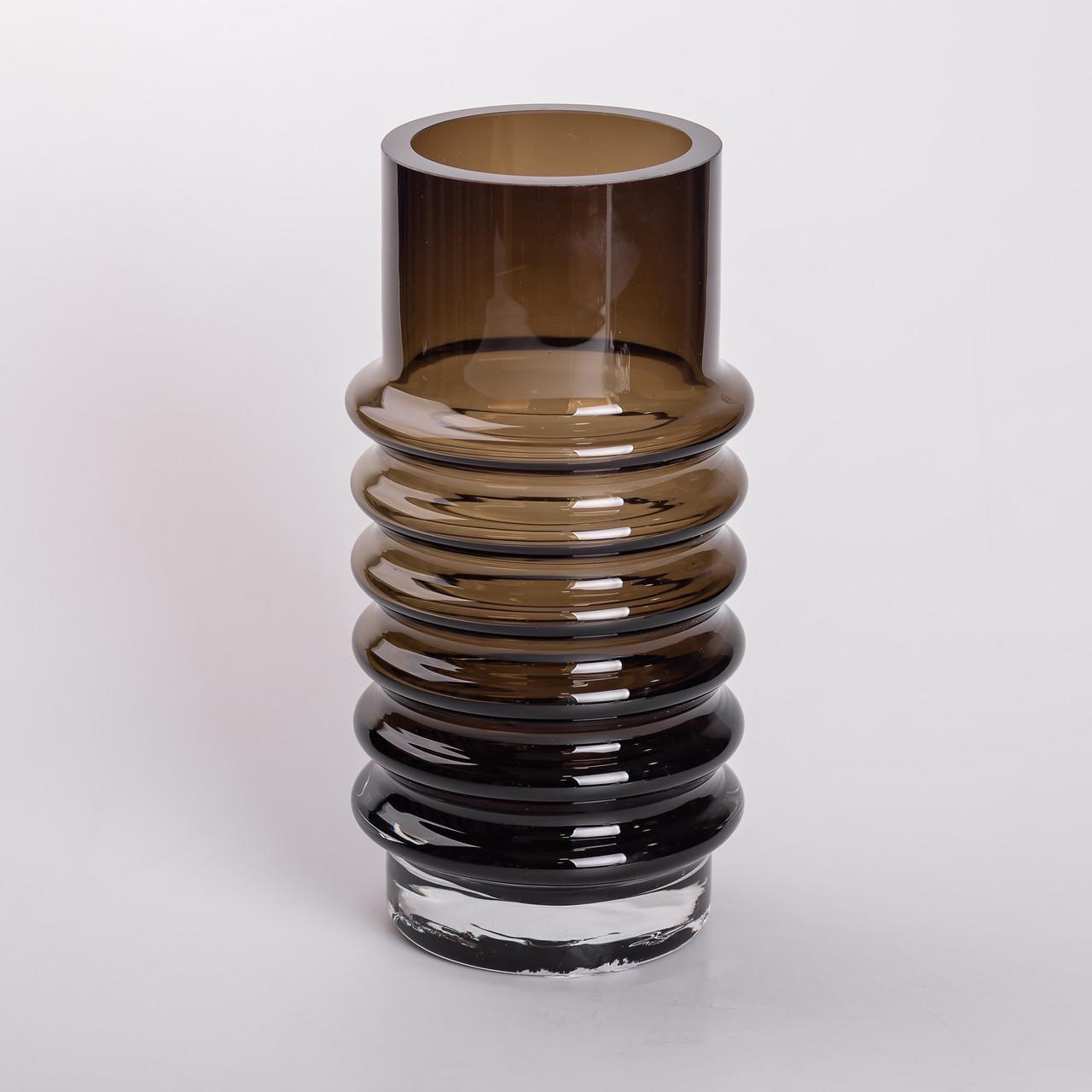 Ваза скляна декоративна у скандинавському стилі 31 см 3 л Чорний (27969886)